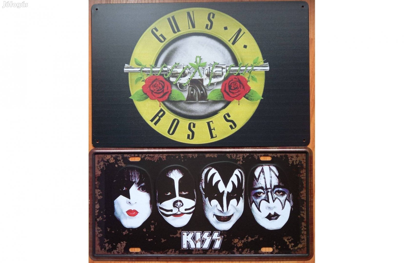 Dekorációs fém tábla (Guns'N Roses - KISS)