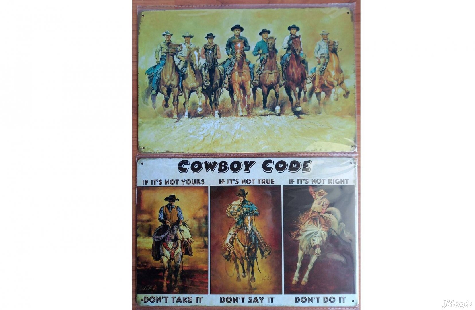 Dekorációs fém tábla (HÉT Mesterlövész (Az Eredeti) - Cowboy CODE)