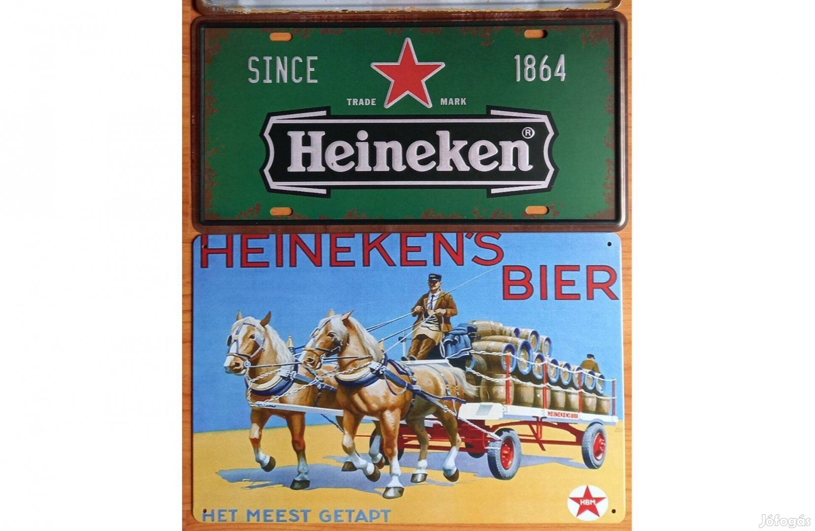 Dekorációs fém tábla (Heineken Most - Heineken Anno Reklám Táblák)