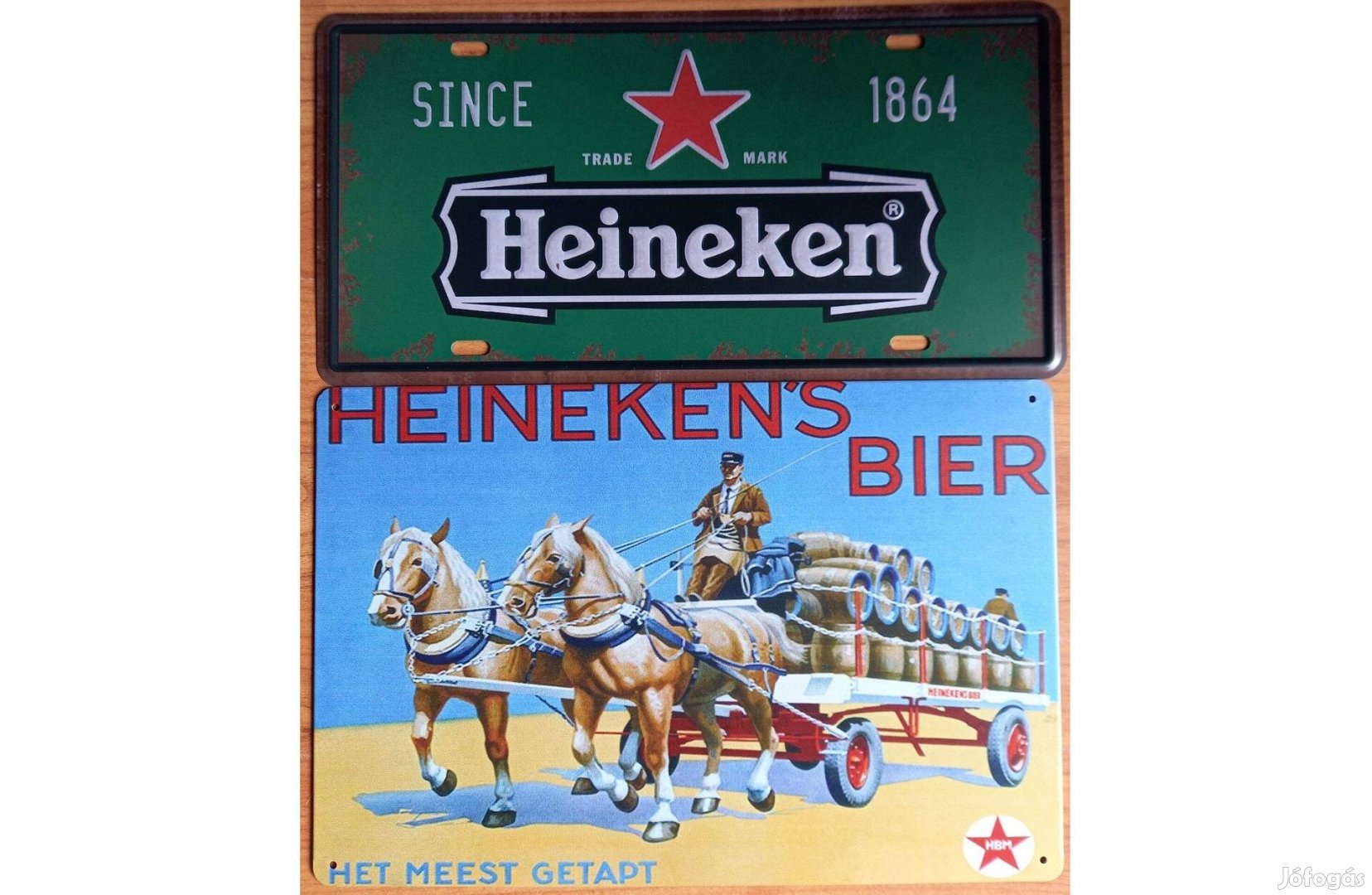 Dekorációs fém tábla (Heineken Most - Heineken Anno Reklám Táblák)