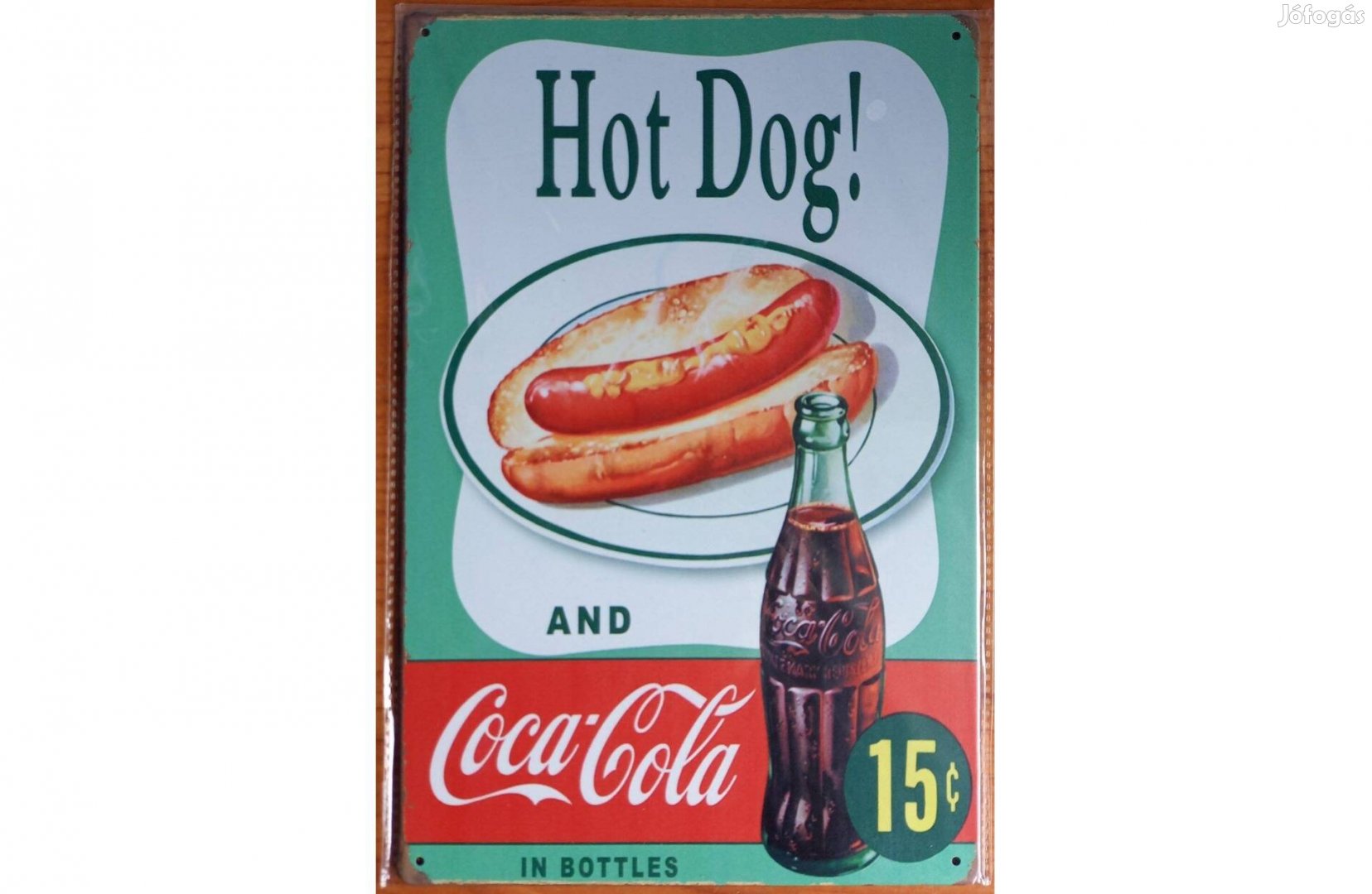 Dekorációs fém tábla Hot Dog És Coca-COLA -