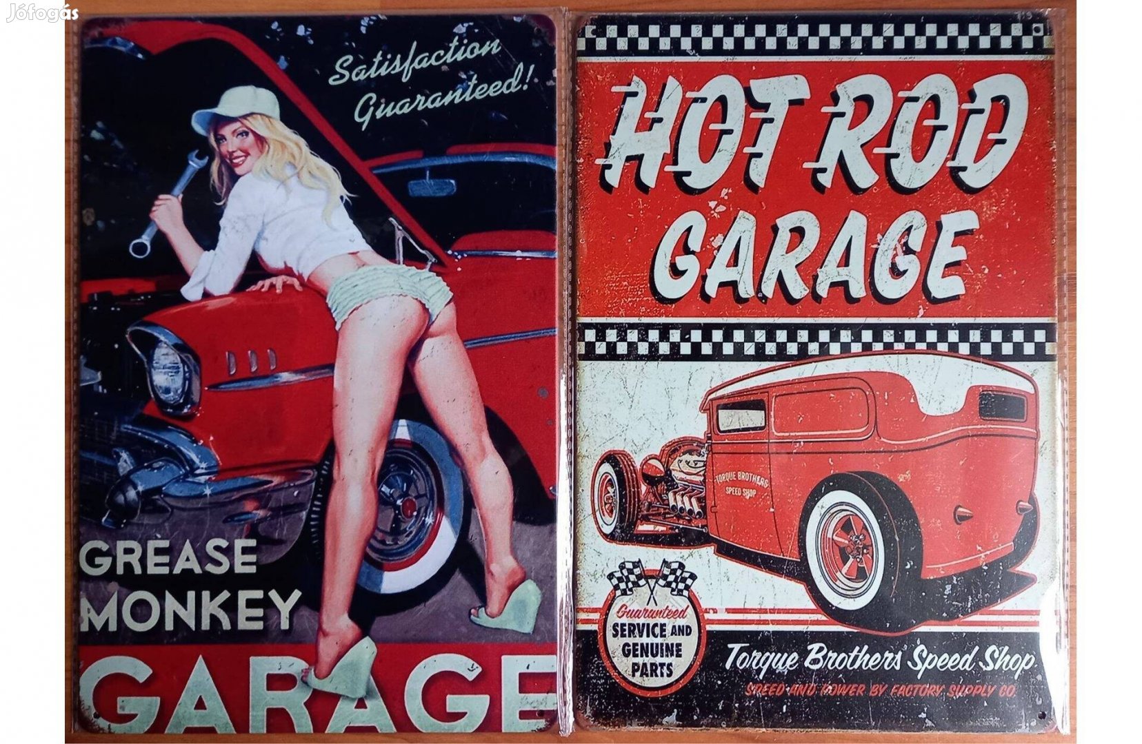 Dekorációs fém tábla (Hot ROD Garázs - Grease Garage)
