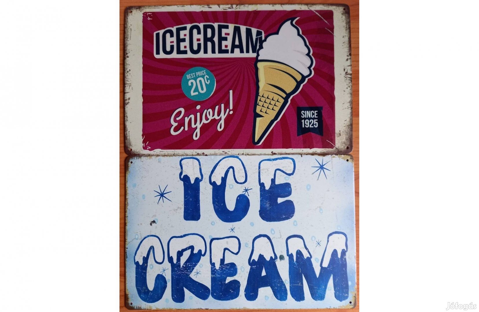 Dekorációs fém tábla (ICE Cream)