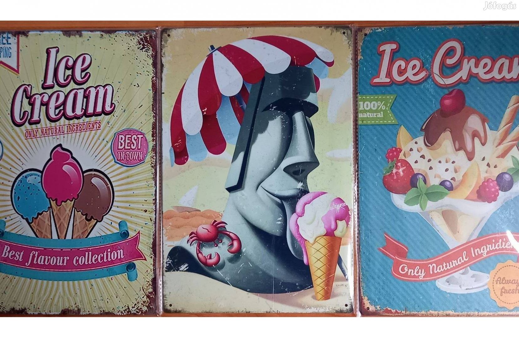 Dekorációs fém tábla (ICE Cream - ICE Cream - ICE Cream)