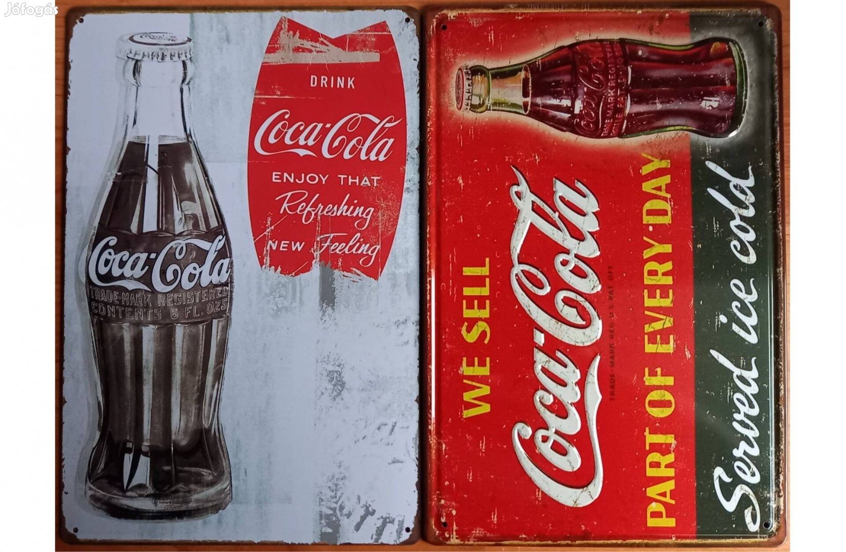 Dekorációs fém tábla (Igyon Coca-Colát, Élvezze A Frissítő Új Érzést -