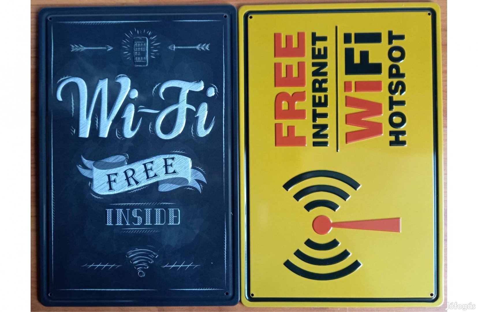 Dekorációs fém tábla (Ingyenes INTERNET-WIFI) Dombornyomott