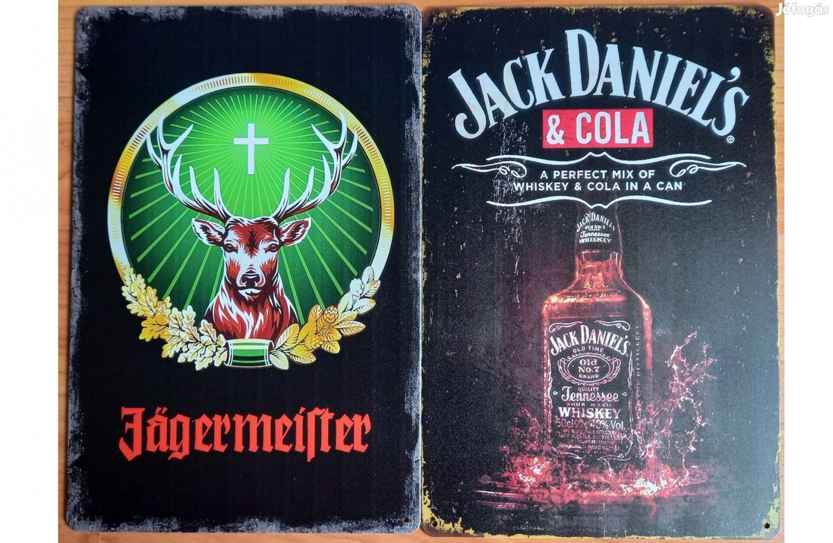 Dekorációs fém tábla (Jagermeister - Jack Daniels & COLA)