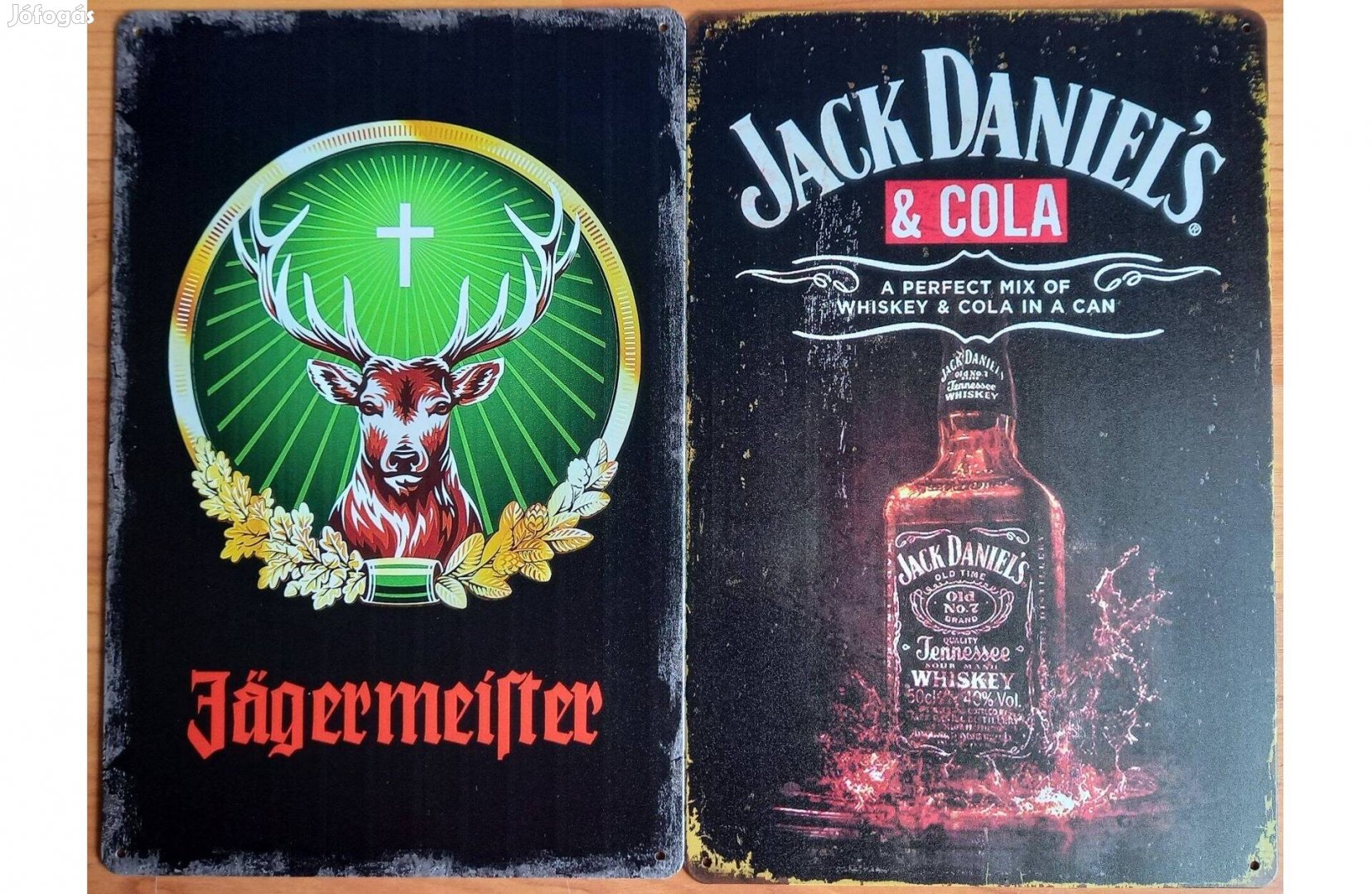 Dekorációs fém tábla (Jagermeister - Jack Daniels & COLA)