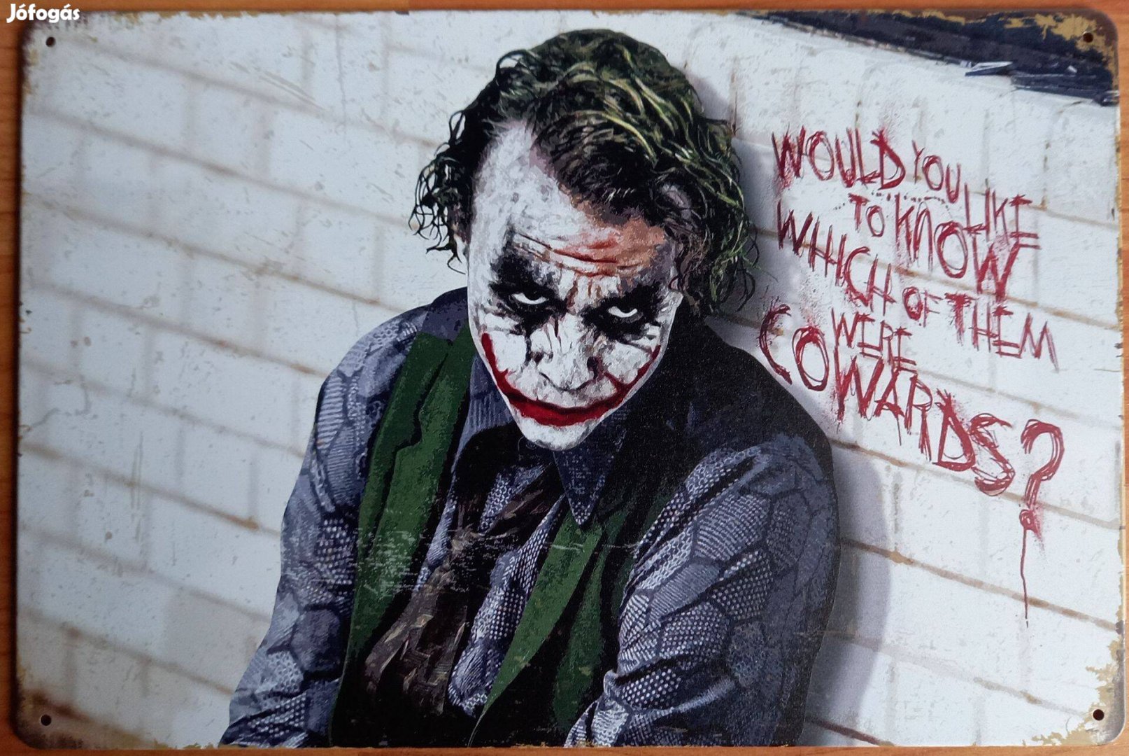 Dekorációs fém tábla (Joker - The Dark Knight - (Sötét LOVAG) )