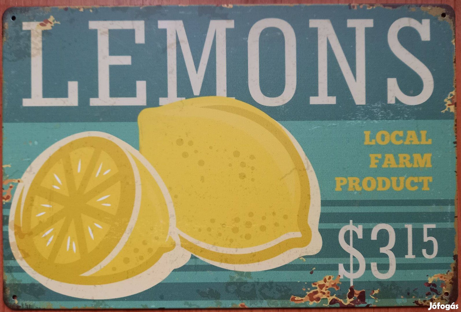 Dekorációs fém tábla Lemons