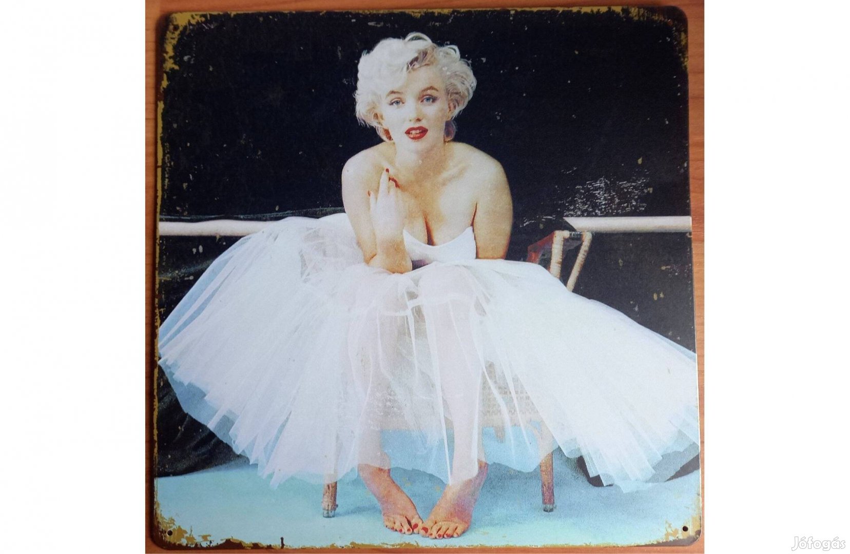 Dekorációs fém tábla (Marilyn Monroe) 30x30cm