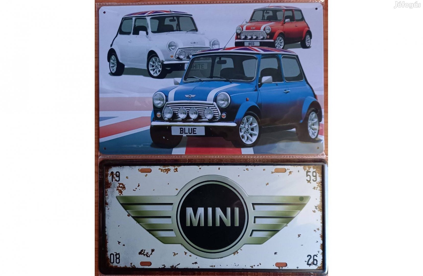 Dekorációs fém tábla (Mini Cooper)