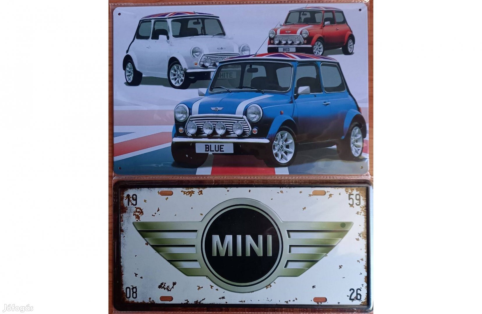 Dekorációs fém tábla (Mini Cooper)