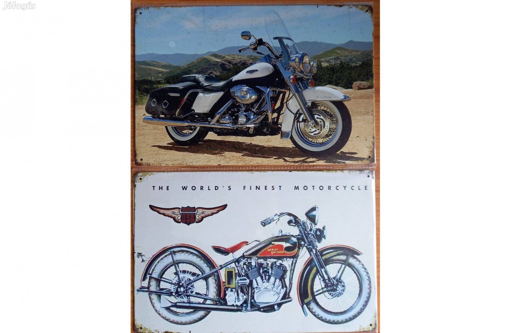 Dekorációs fém tábla (Motor Harley-Davidson & Harley Davidson)