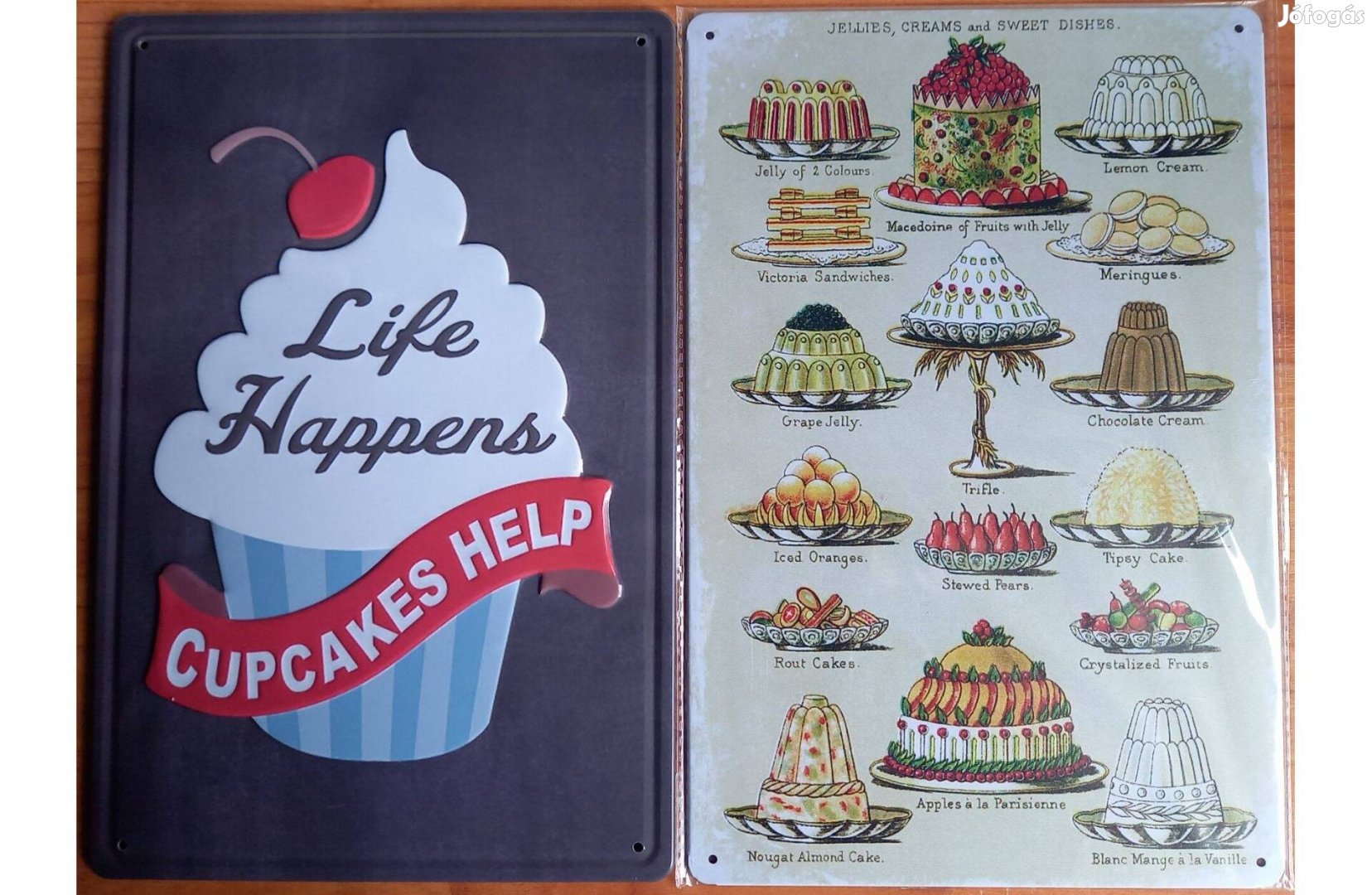 Dekorációs fém tábla Muffin - Zselés, Krémes És Édes Ételek