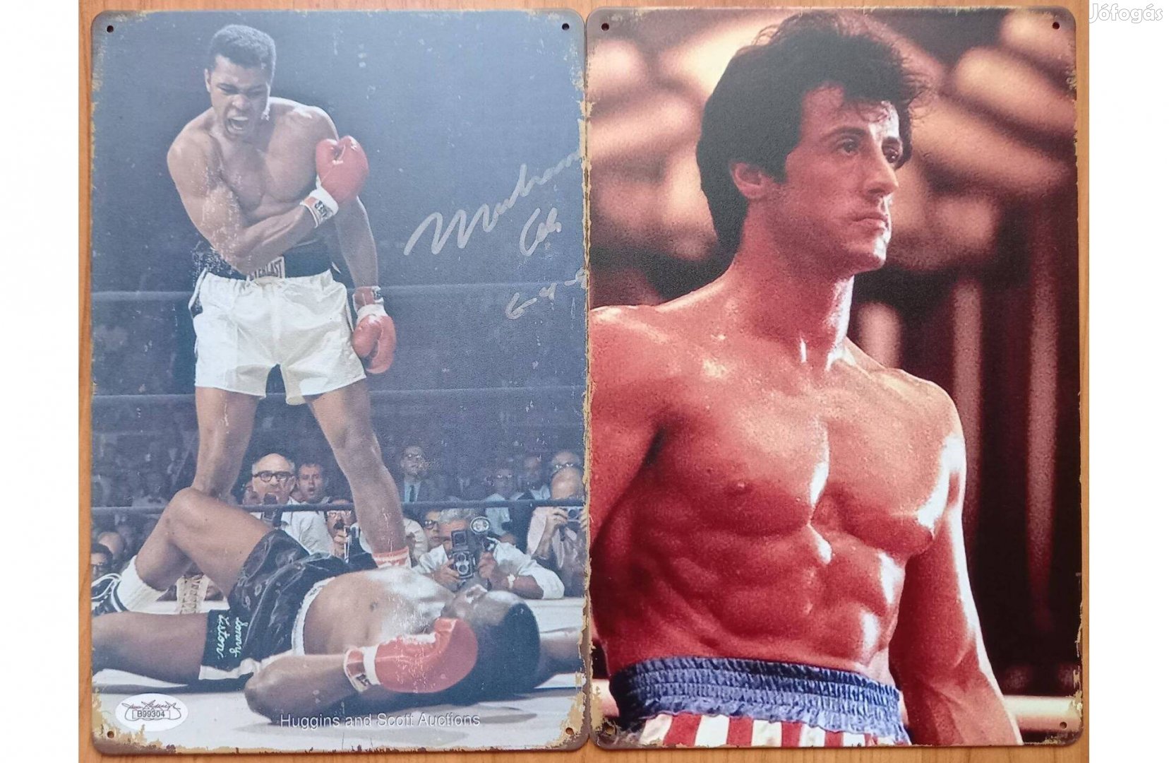 Dekorációs fém tábla (Muhammad ALI - Sylvester Stallone- Rocky)