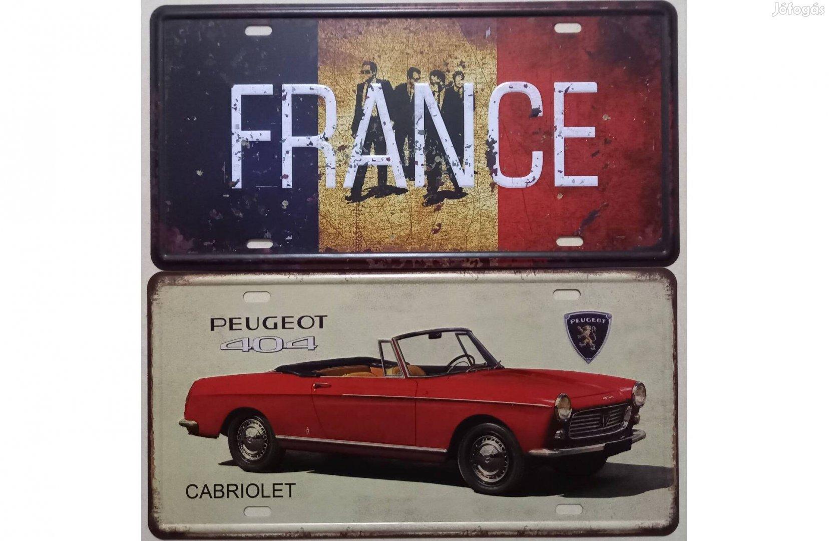 Dekorációs fém tábla (Peugeot & France)