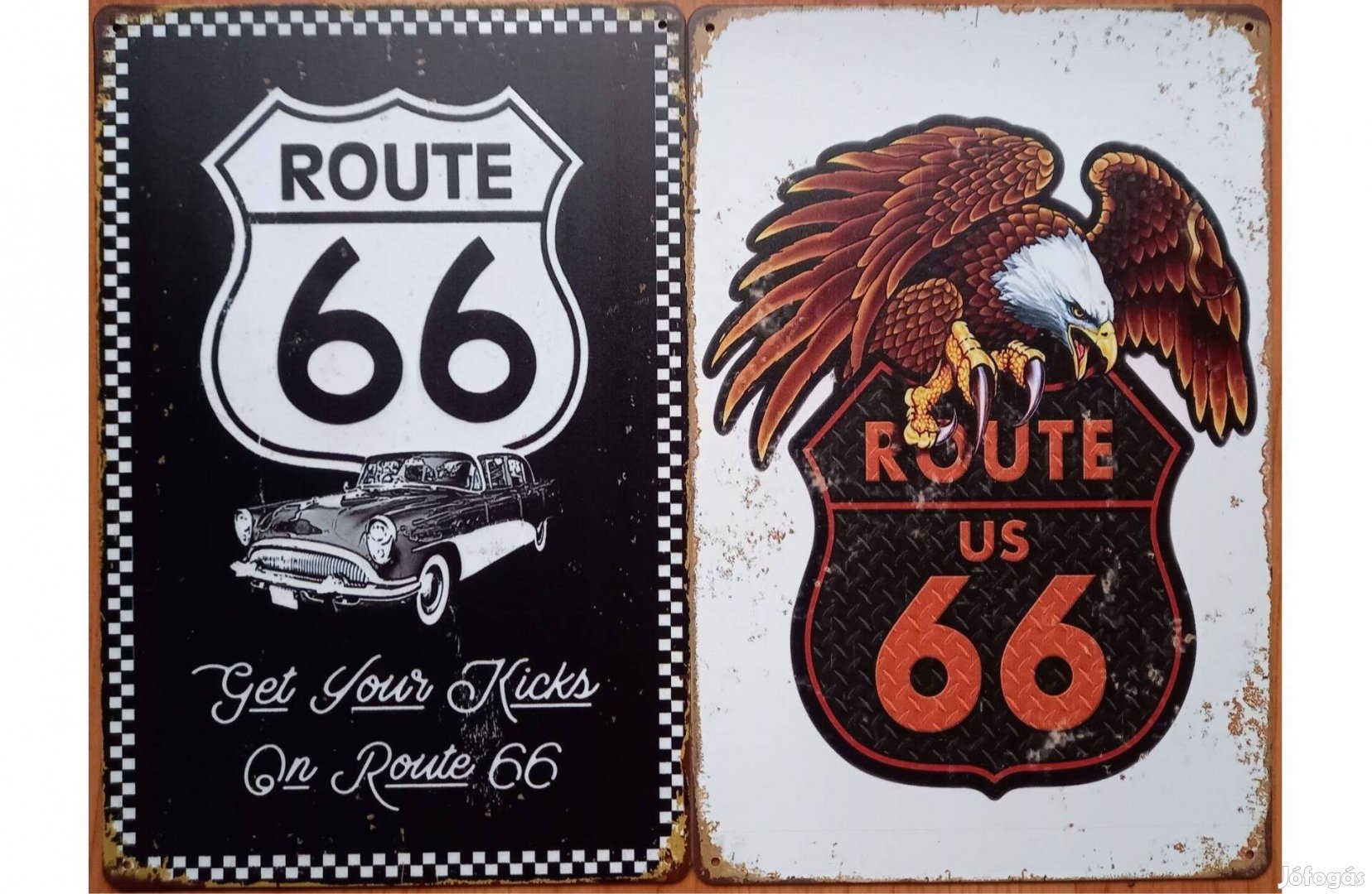 Dekorációs fém tábla (Route U.S. 66 )