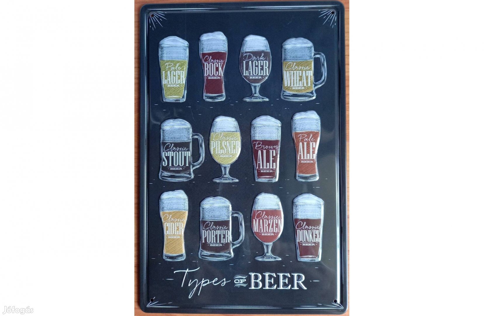 Dekorációs fém tábla SÖR Félék -