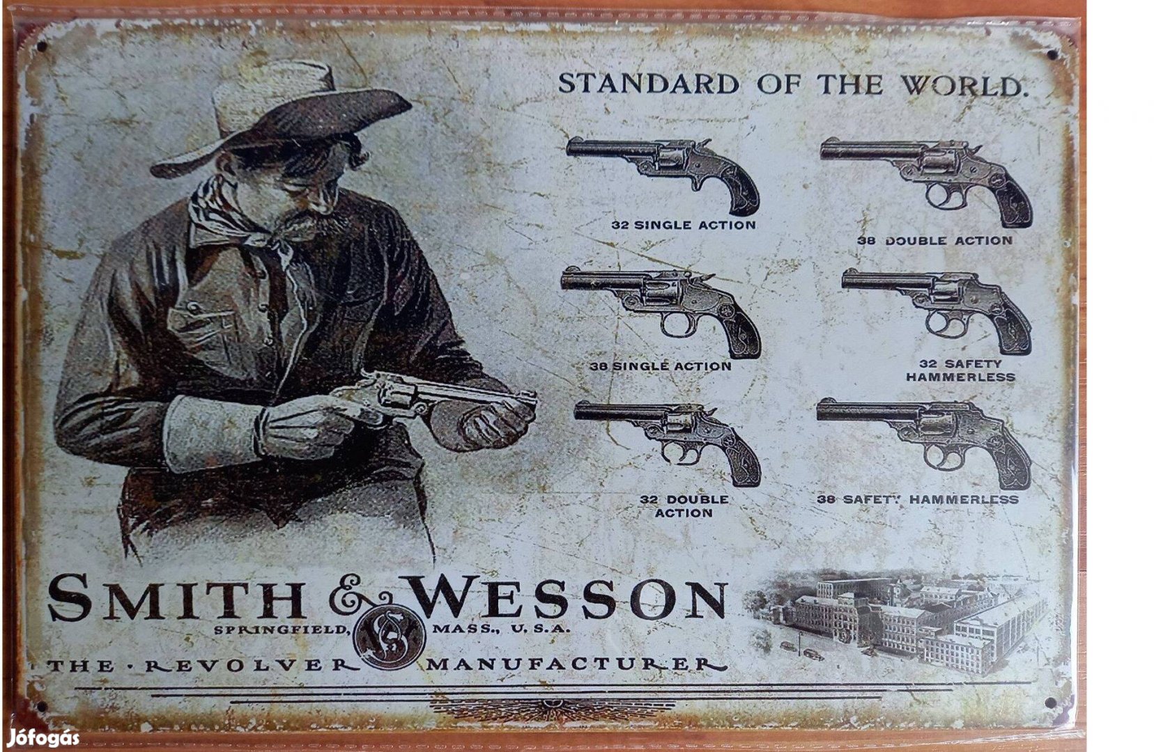 Dekorációs fém tábla (Smith & Wesson)