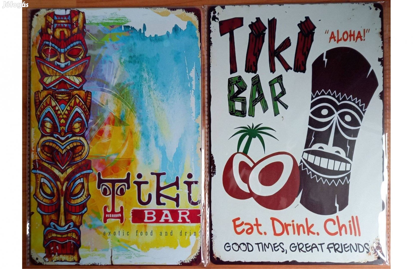 Dekorációs fém tábla (Tiki BAR)