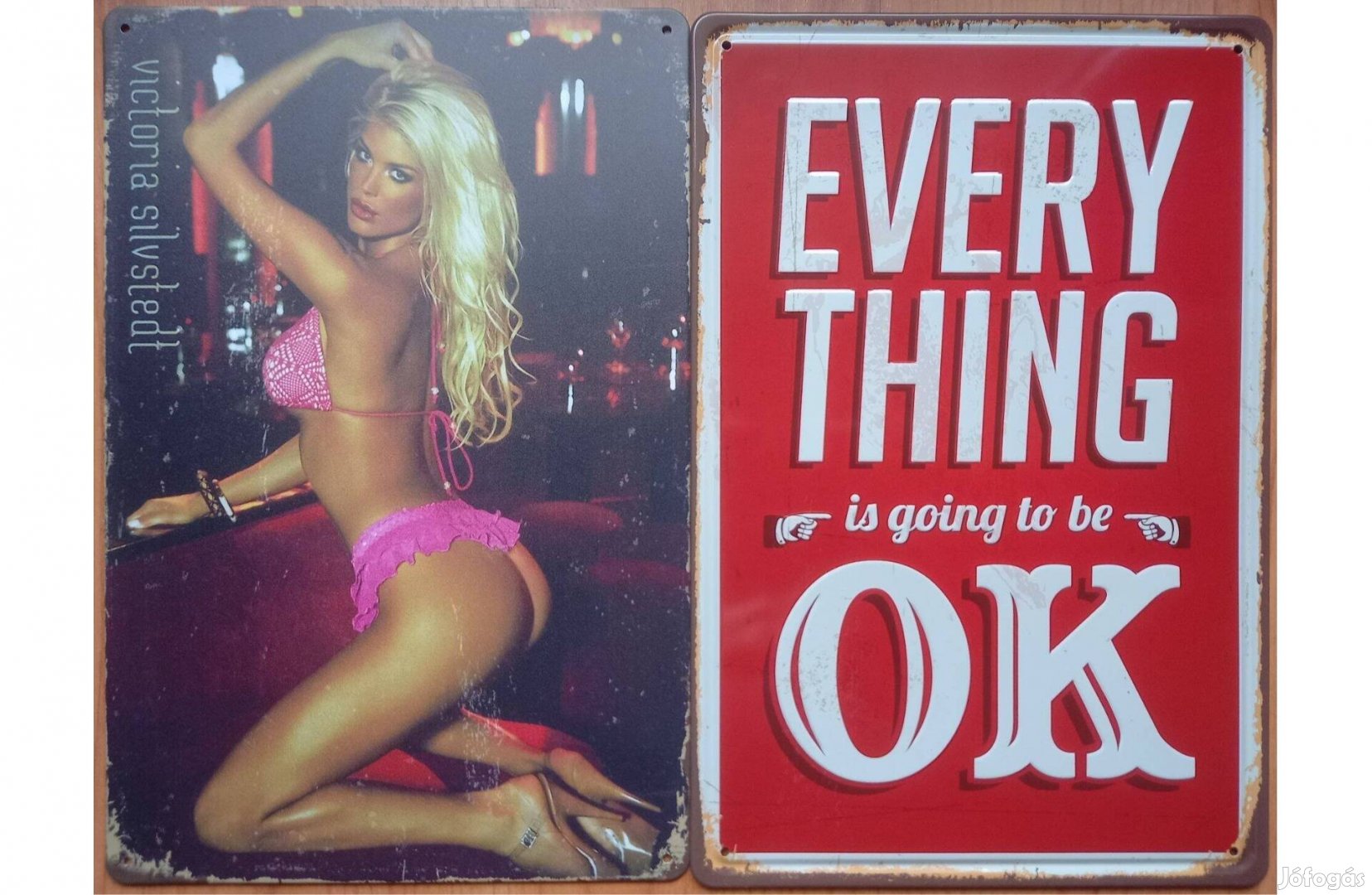 Dekorációs fém tábla Victoria Silvstedt - Playboy 1997