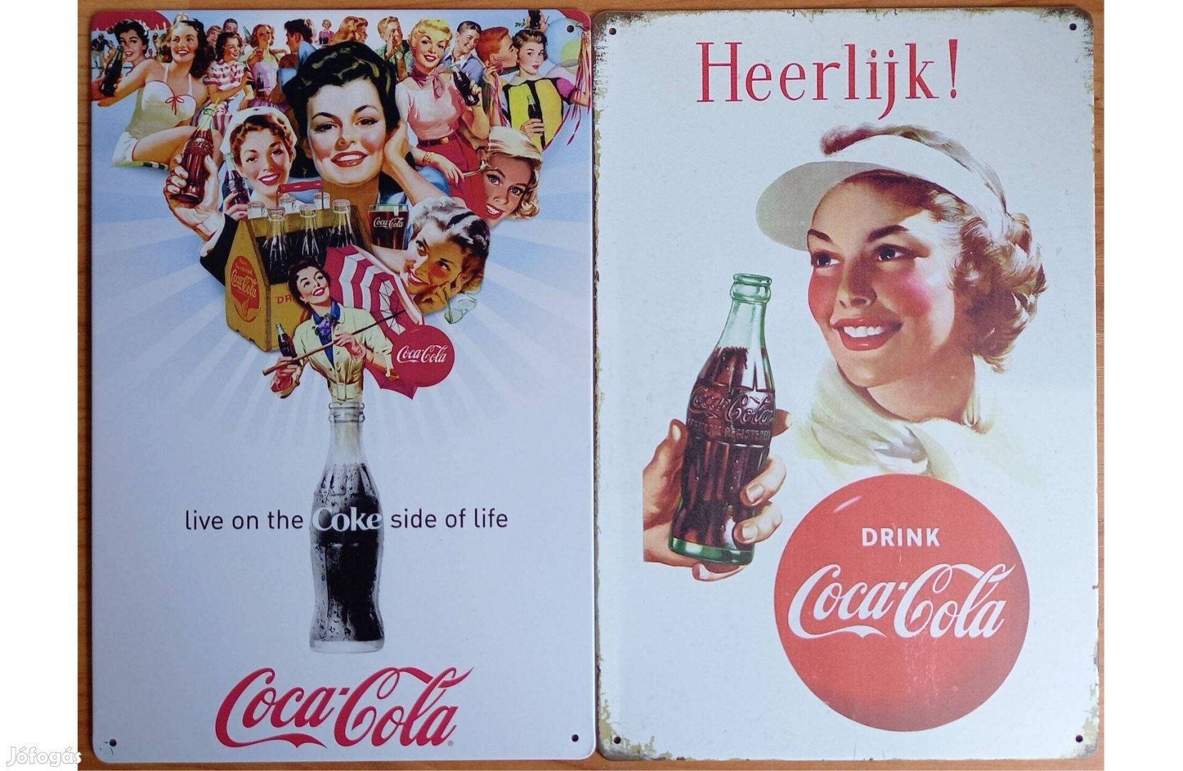 Dekorációs fém tábla (Vintage - Retro Coca-COLA)