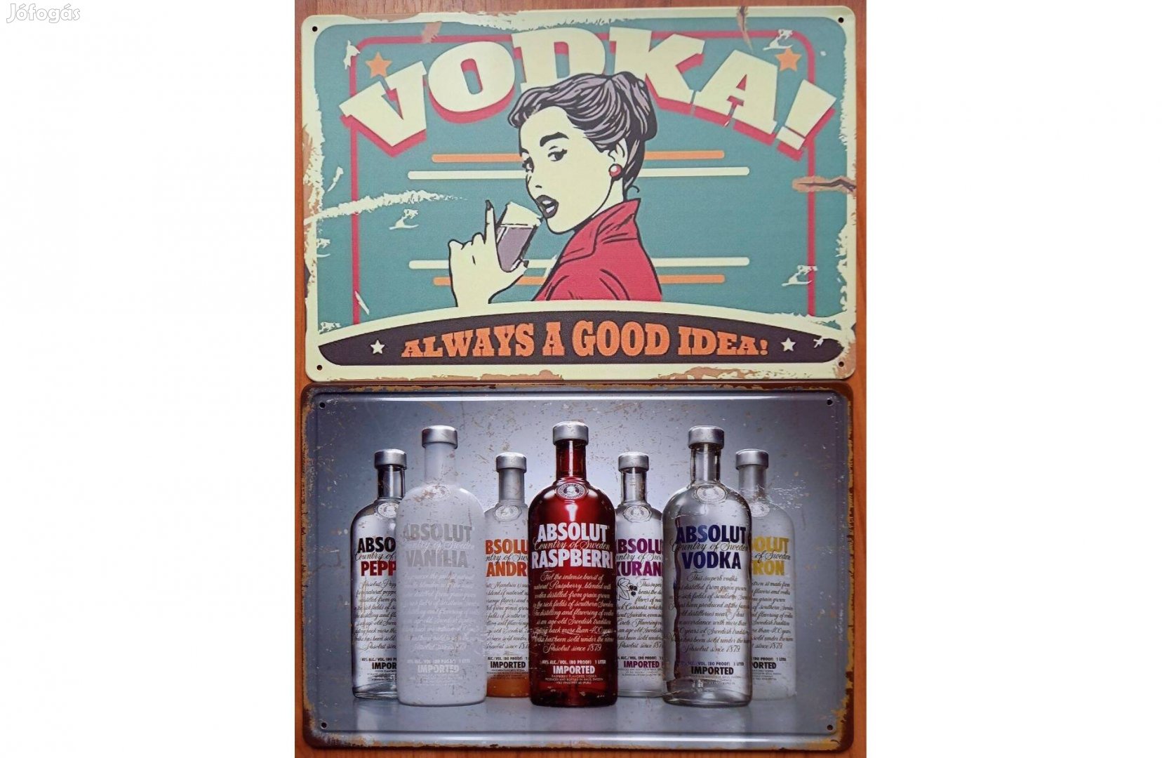 Dekorációs fém tábla (Vodka - Absolut Vodka)