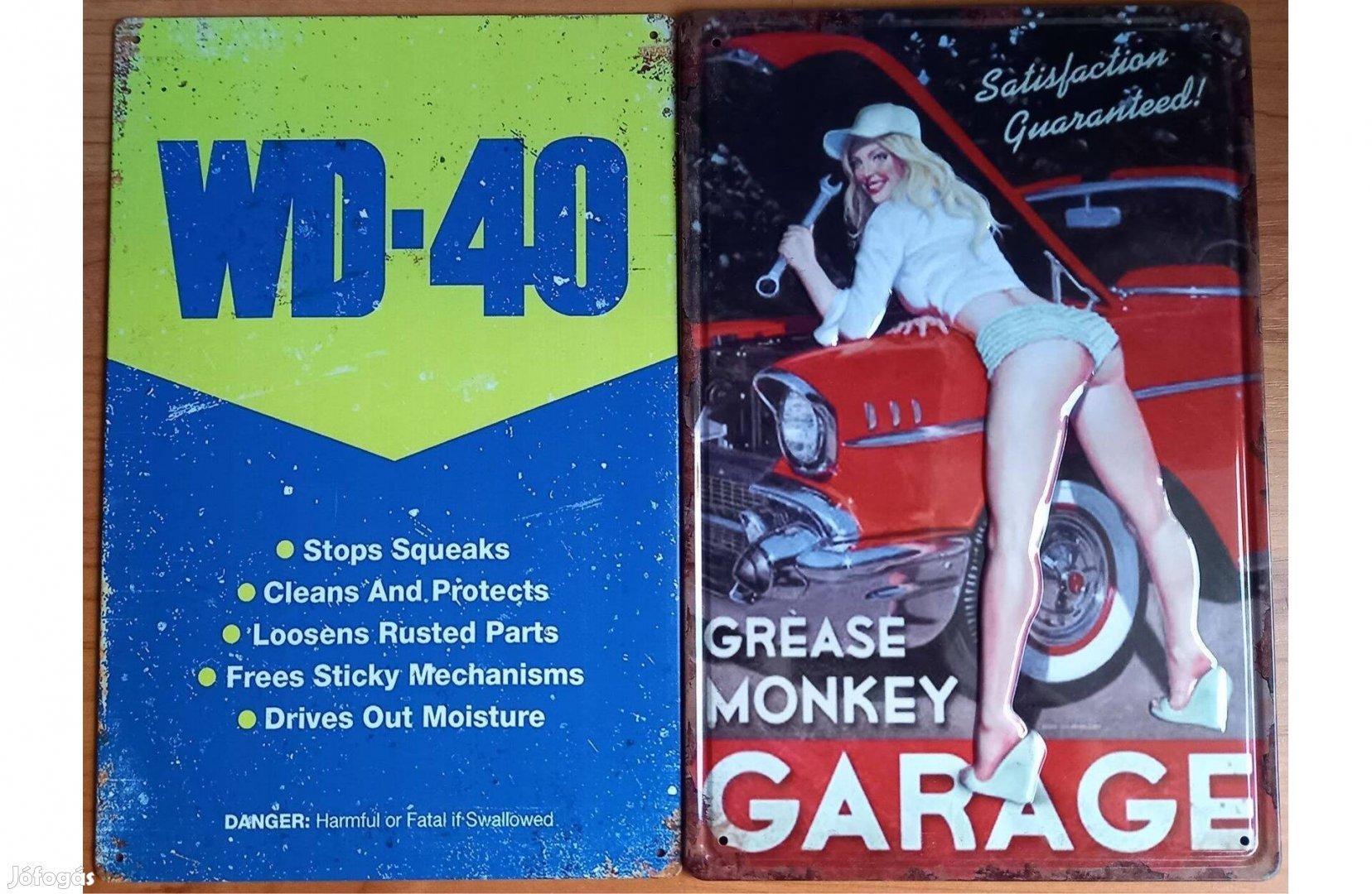 Dekorációs fém tábla (WD-40 - Monkey Garage)