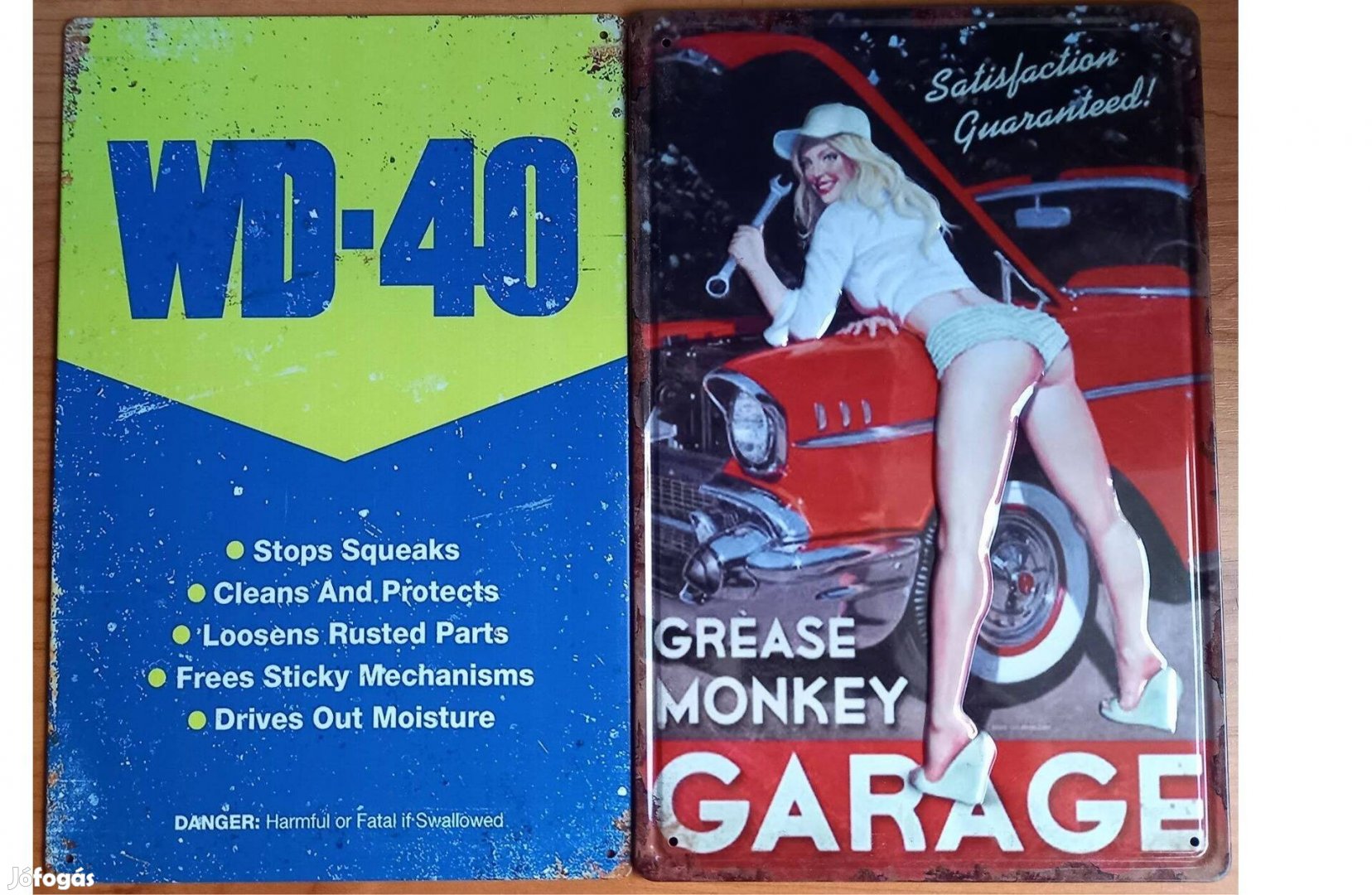 Dekorációs fém tábla (WD-40 - Monkey Garage)