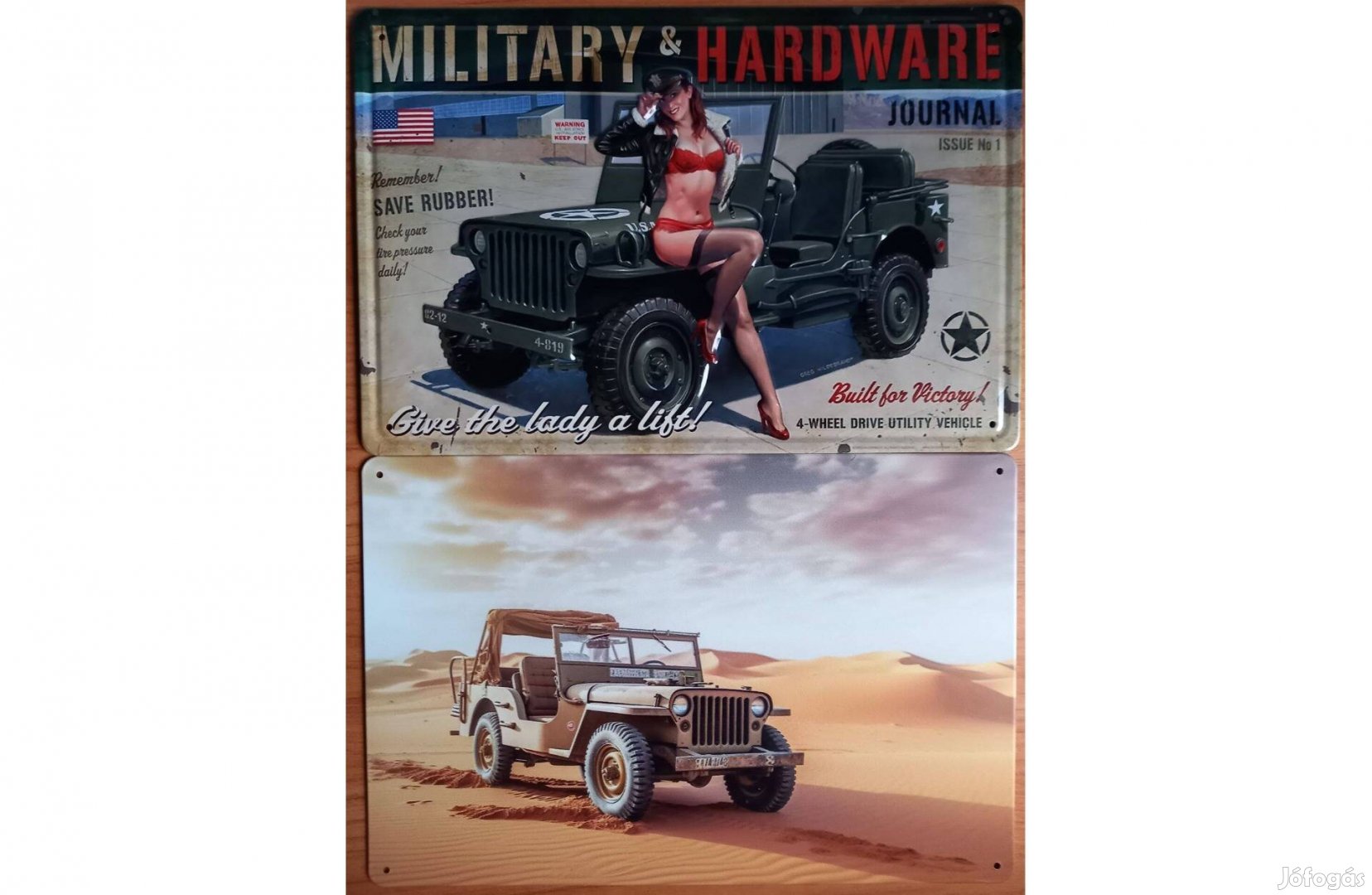 Dekorációs fém tábla ( Army Willys JEEP )