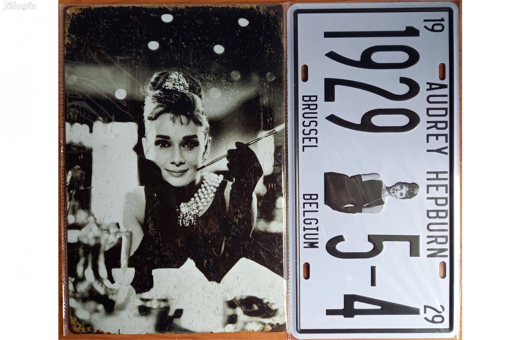 Dekorációs fém tábla ( Audrey Hepburn - Audrey Hepburn születési éve)