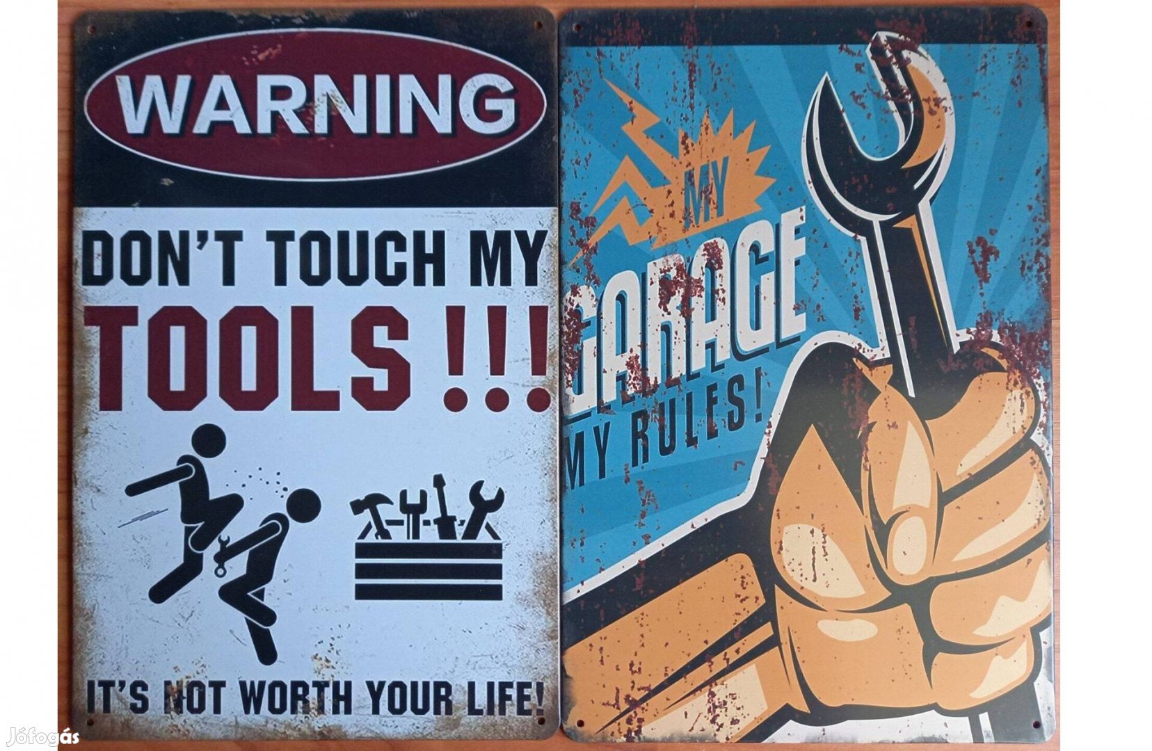 Dekorációs fém tábla Az Én Garázsom, Az Én Szabályaim