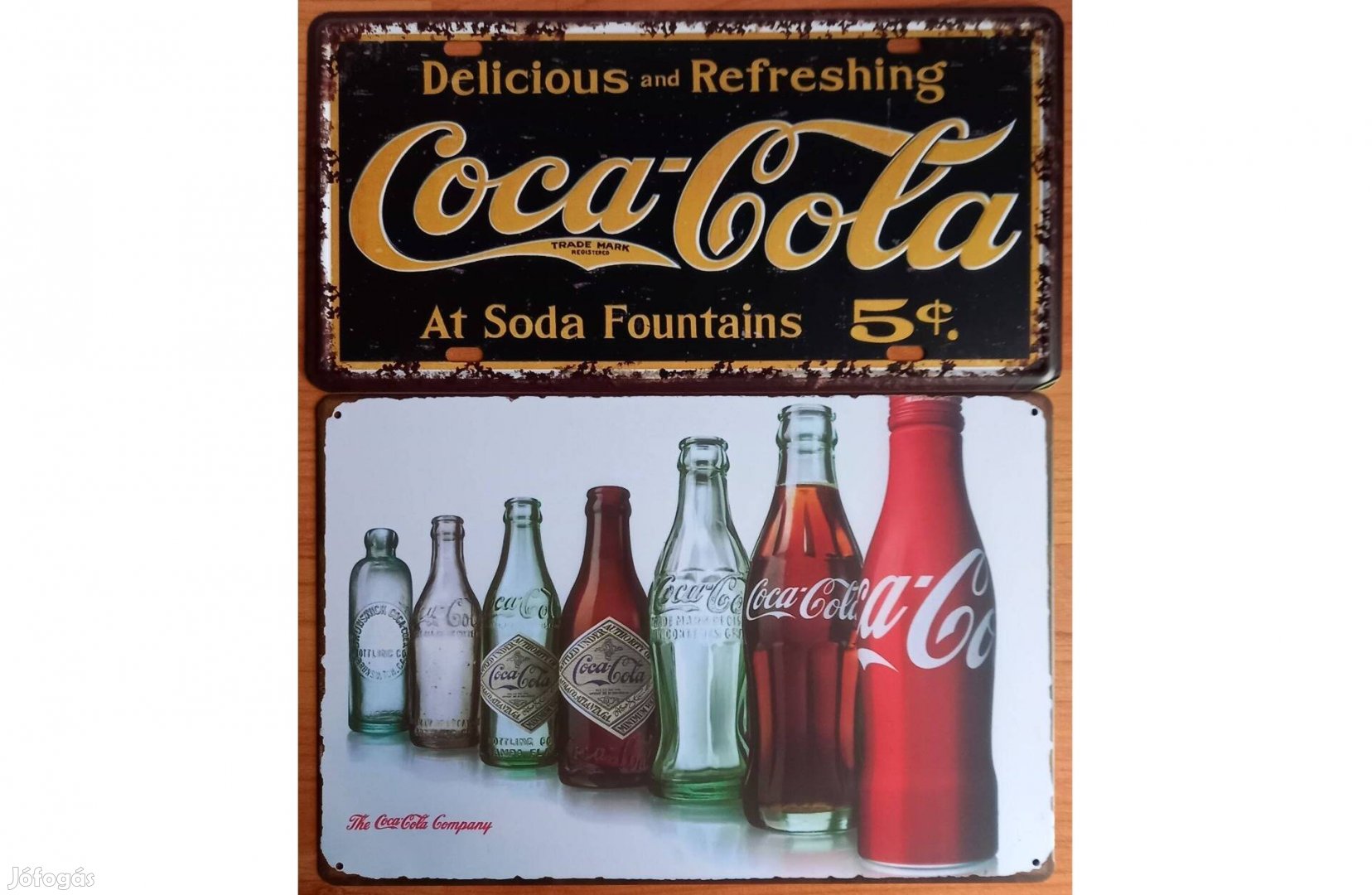 Dekorációs fém tábla ( Coca-COLA Finom És Frissítő)