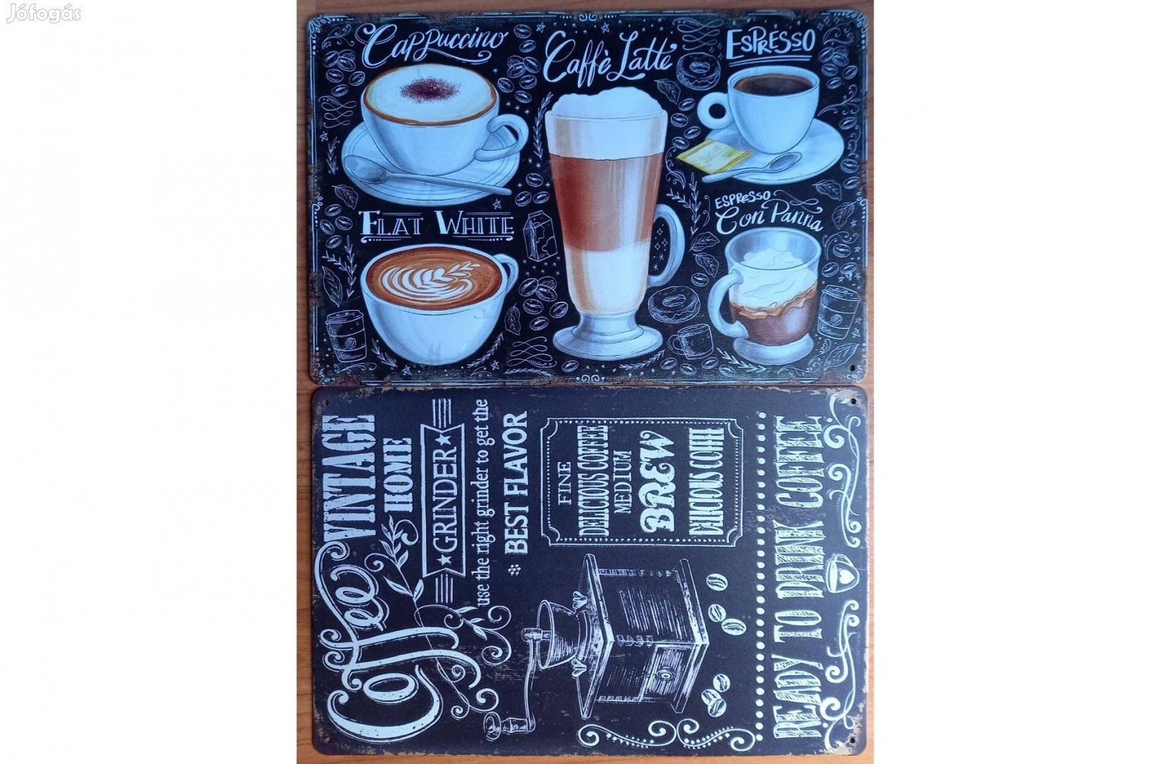 Dekorációs fém tábla ( Coffee Vintage Home - Kávéfélék)