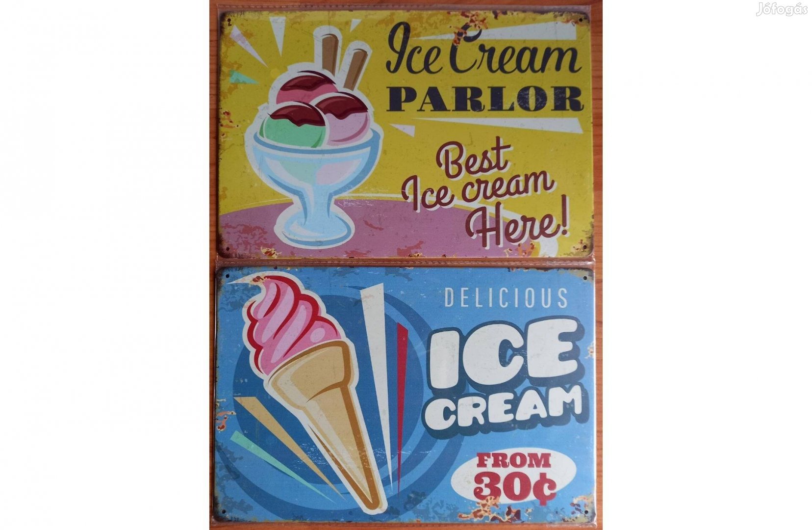 Dekorációs fém tábla -Fagylaltozónkban Legjobb A FAGYI -