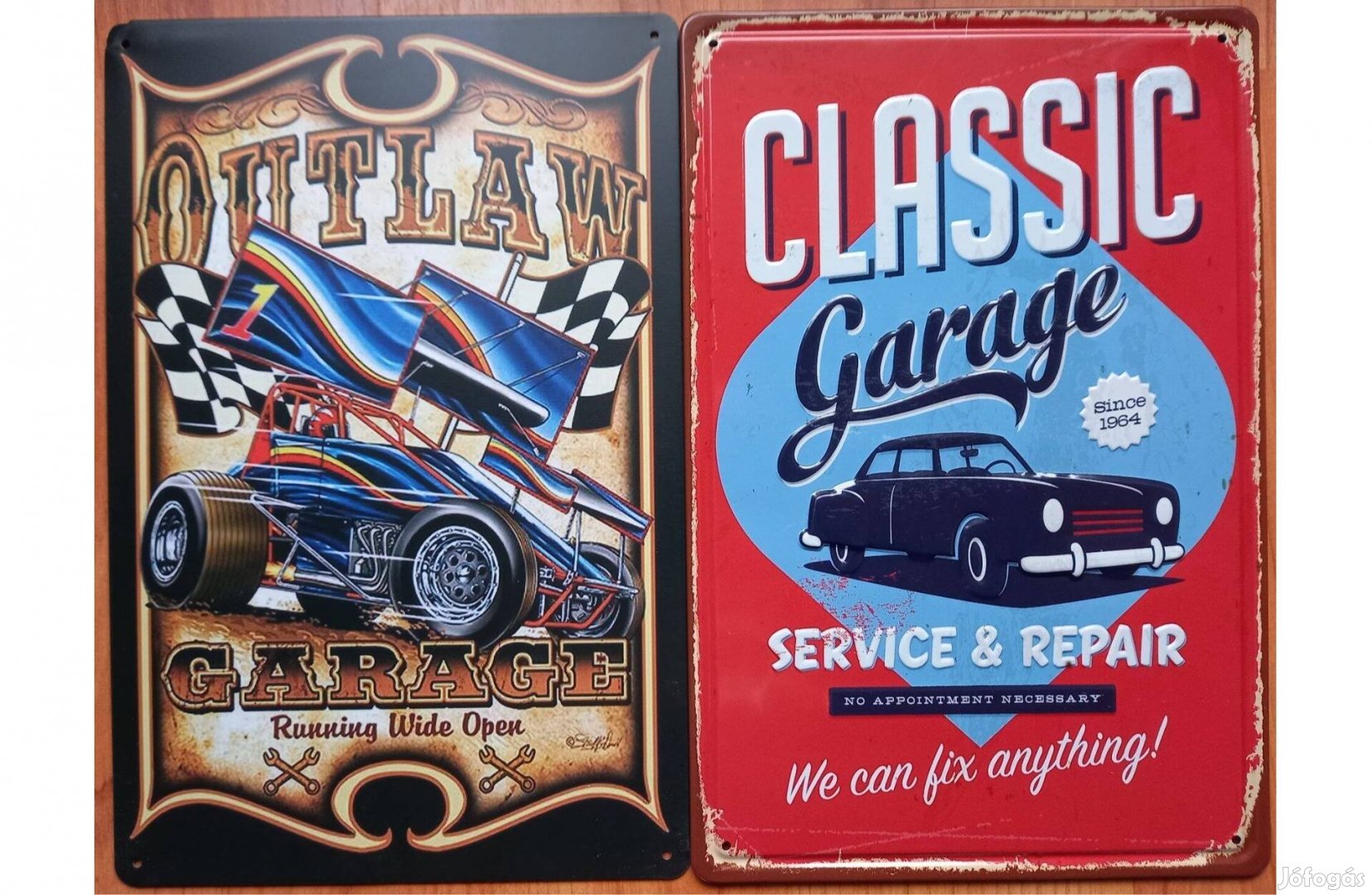 Dekorációs fém tábla ( Garage, Bármit Megtudunk Javitani -Törvé