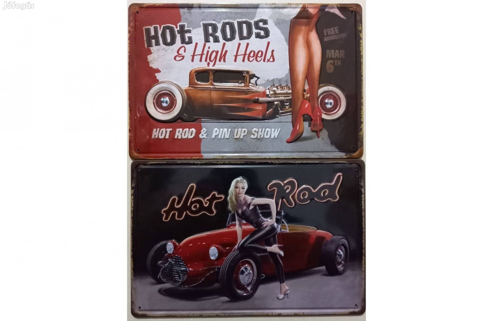 Dekorációs fém tábla ( Hot-ROD )