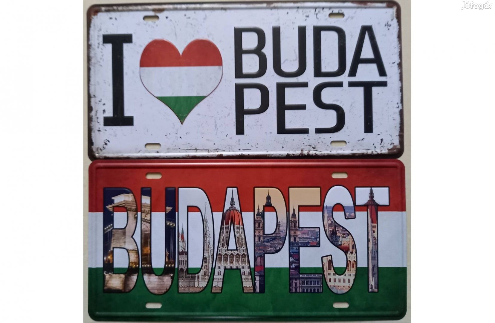 Dekorációs fém tábla ( I LOVE Budapest)