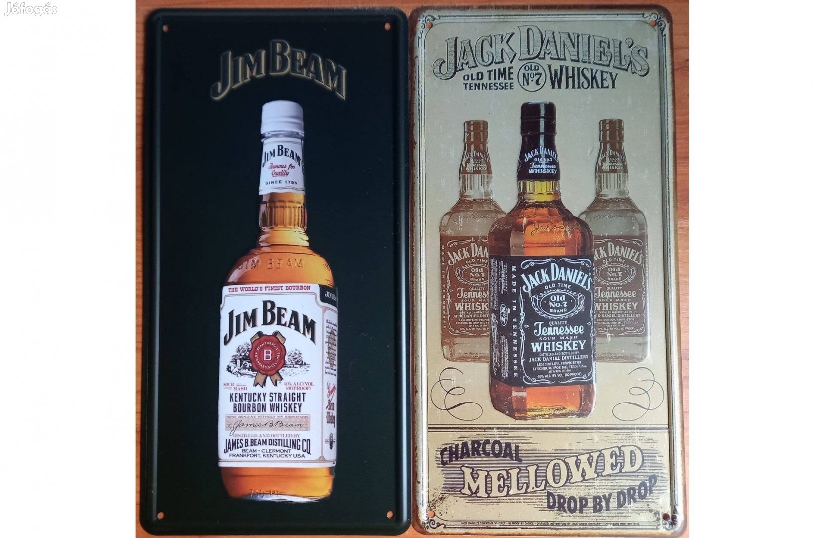 Dekorációs fém tábla ( JIM Beam Kentucky Whiskey - Jack Daniels Tennes