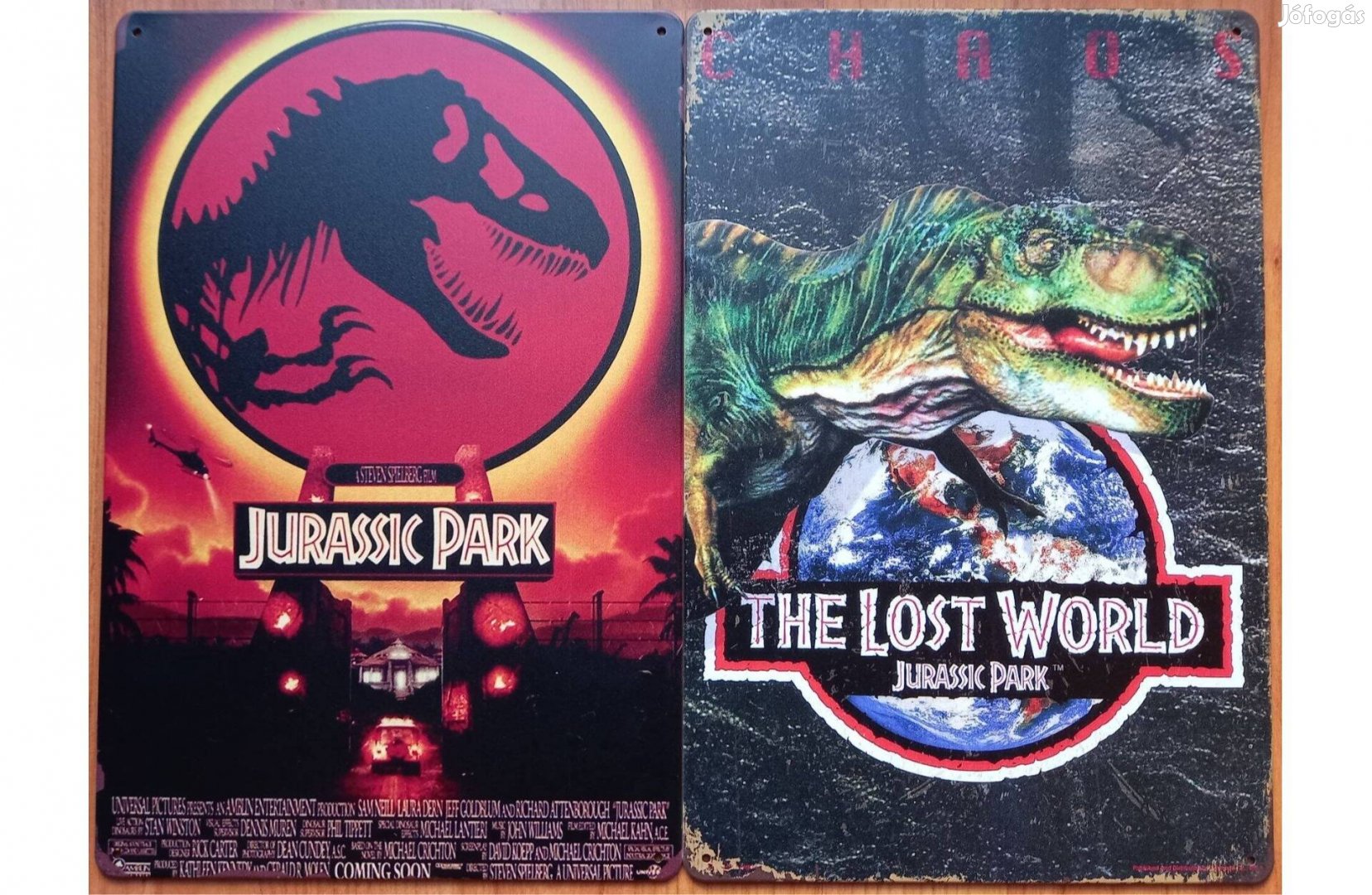 Dekorációs fém tábla ( Jurassic Park - Az Elvesztett Világ )