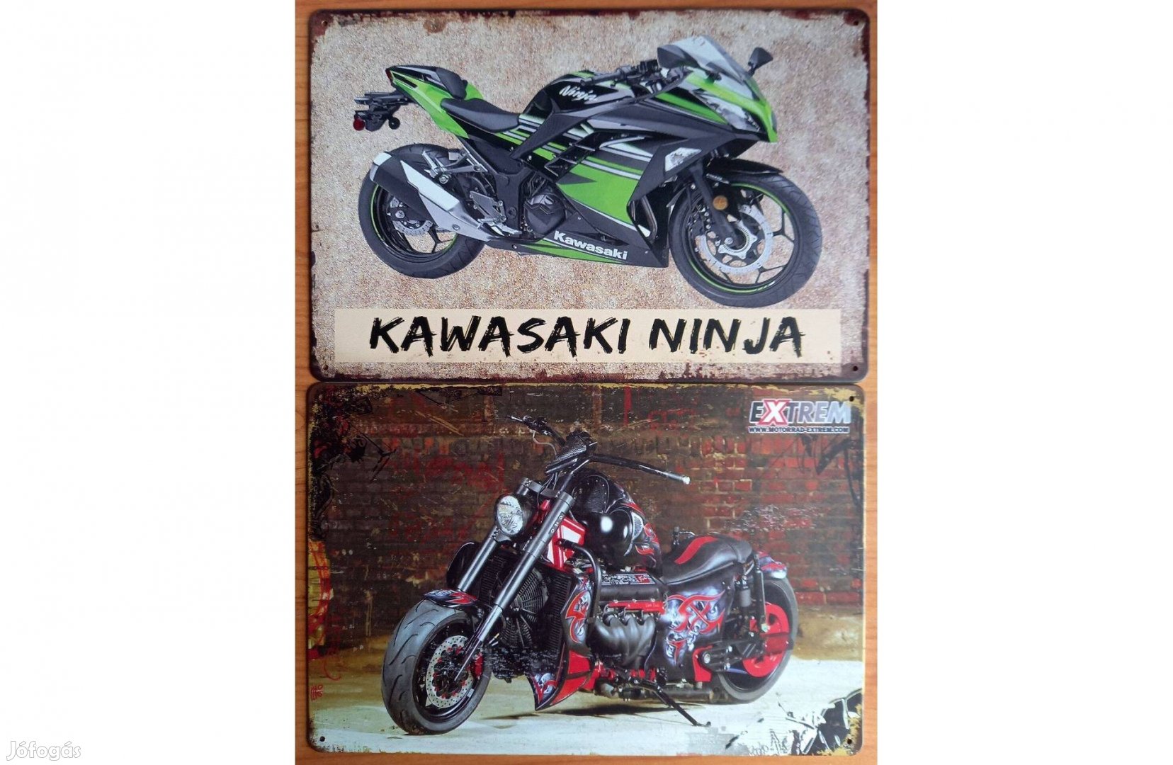 Dekorációs fém tábla ( Kawasaki NINJA - Extrem Motorcycle)
