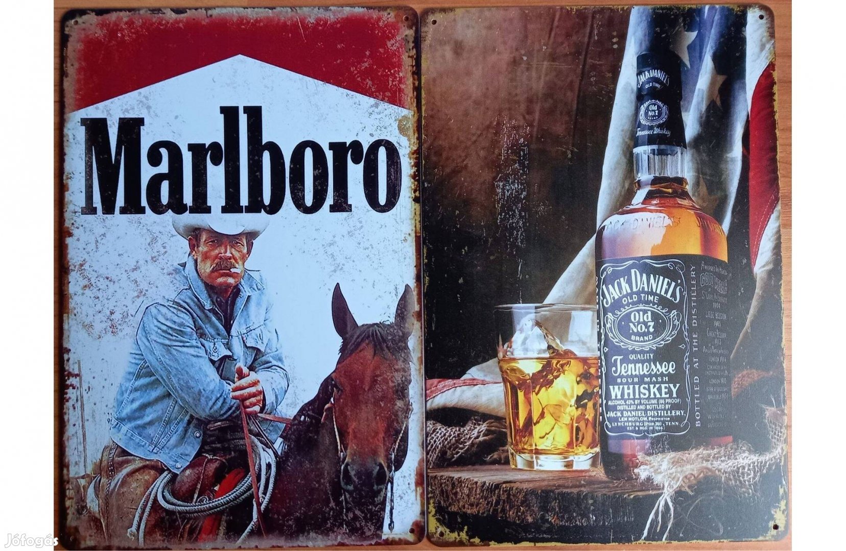 Dekorációs fém tábla ( Marlboro Ikonikus Retro Reklám - Jack Daniels O