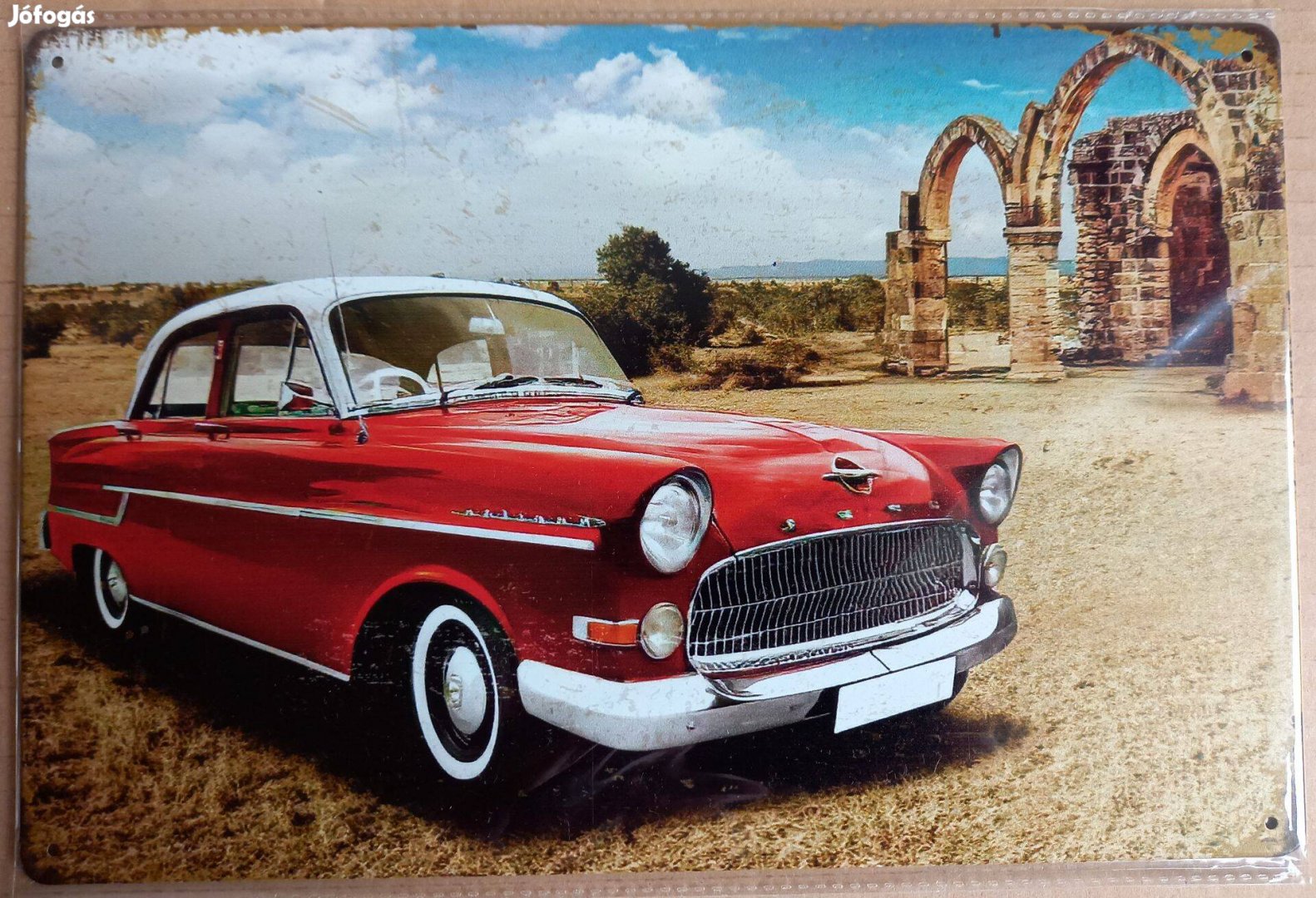 Dekorációs fém tábla ( Opel Kapitan 1955 )