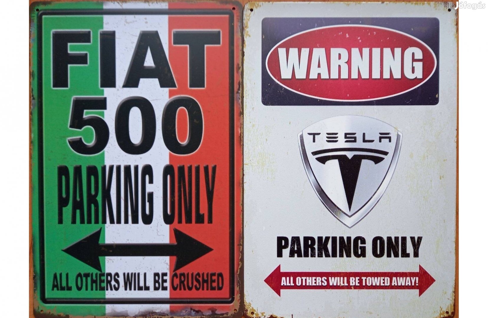 Dekorációs fém tábla Parkolás Kizárólag Fiat 500 - Parkolás