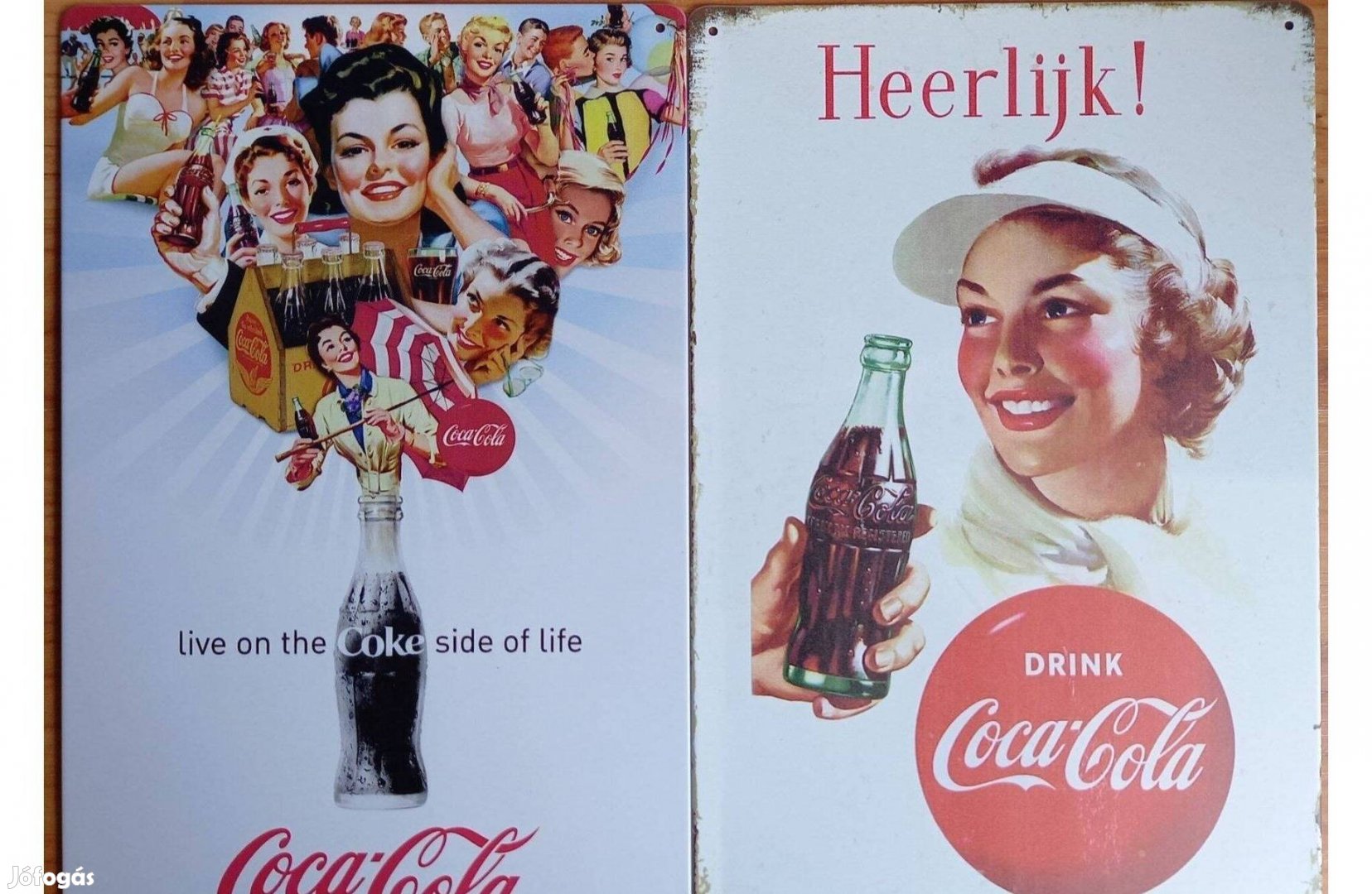 Dekorációs fém tábla Retro Coca-COLA