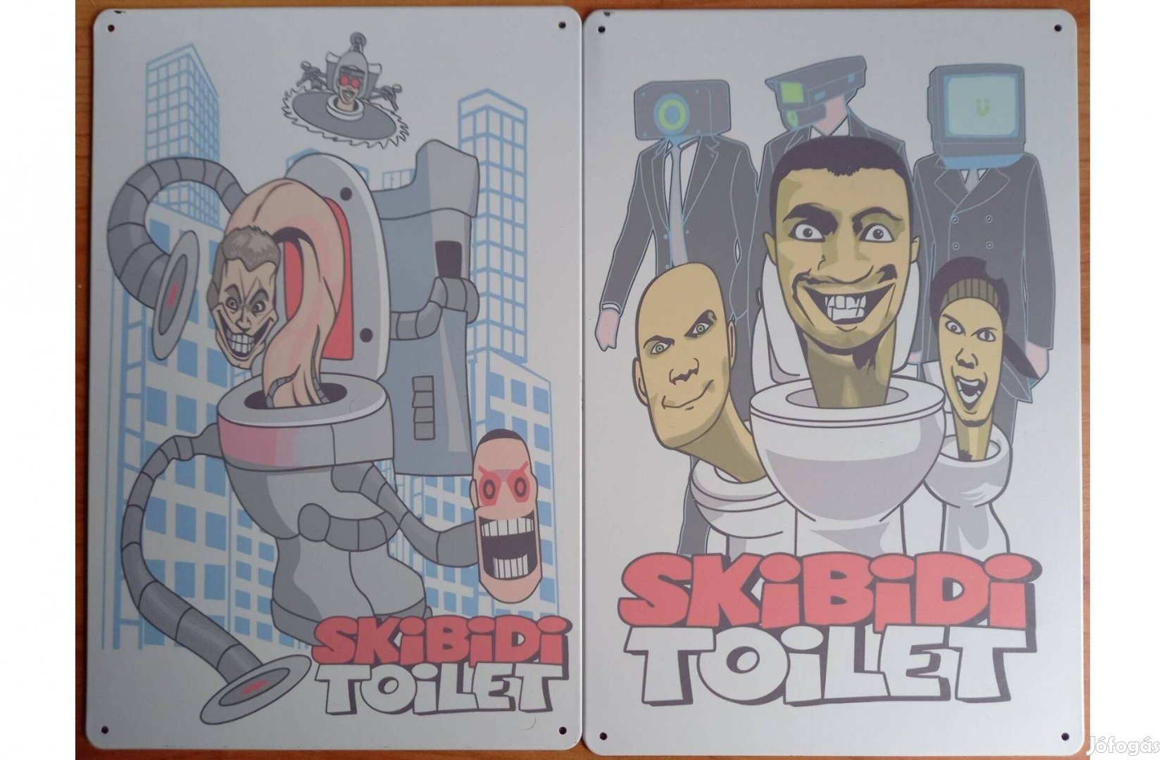 Dekorációs fém tábla ( Skibidi Toilet )