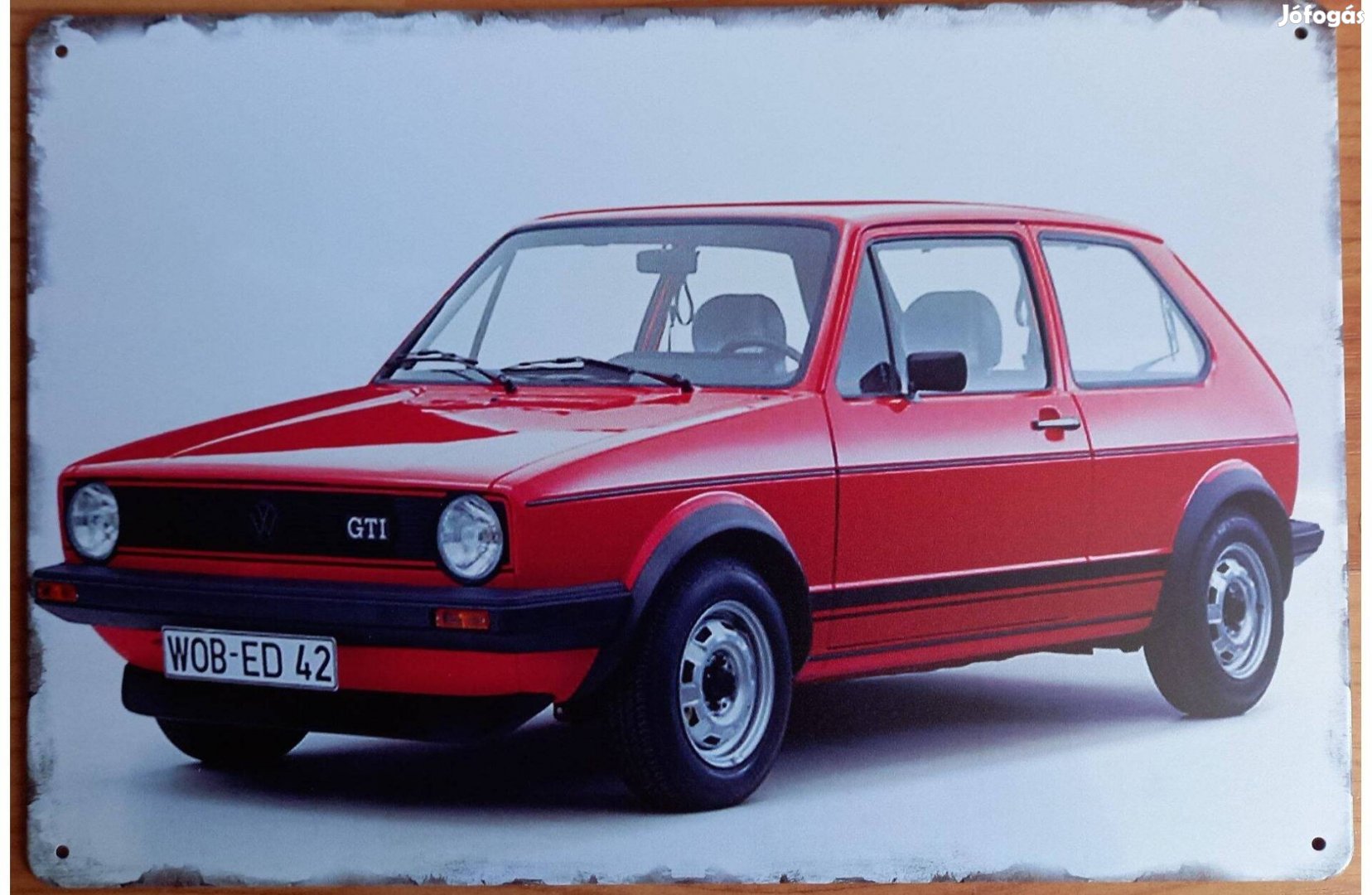 Dekorációs fém tábla ( Volkswagen Golf GTI)