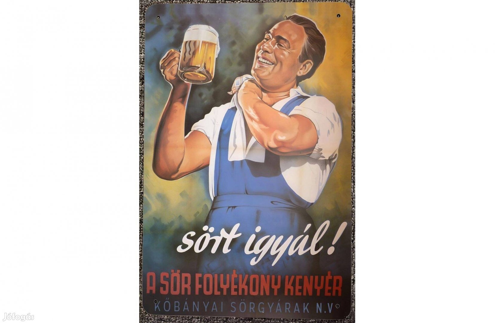 Dekorációs fém tábla - Kőbányai Sörgyár Reklámja - Anno