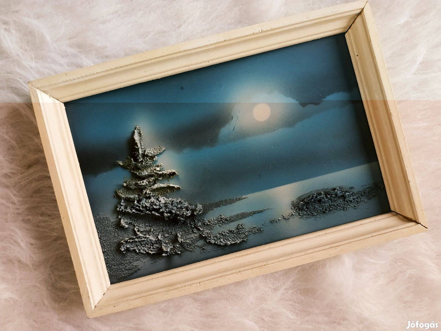 Dekoratív, különleges festmény - apróbb hibákkal 15x22cm